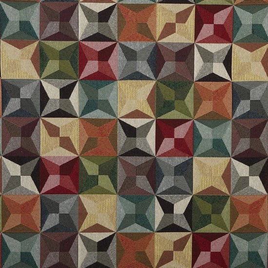 Tela da Parete a Tela Jacquard, Tela Decorativa, Accessori di Moda, Tovaglia da Cucina, Tendaggio, Oggetto Decorativo, 100 cm di Lunghezza x 280 cm di Larghezza, Stelle, Rosso, Verde, Giallo, Arancione - 1 metro