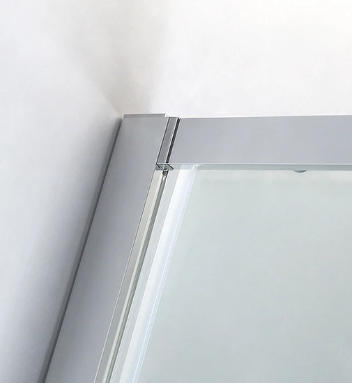 Box Doccia Tondo Semicircolare Cristallo 6mm Trasparente H185cm Slim Trasparente 6mm,Cromo lucido,80x80cm