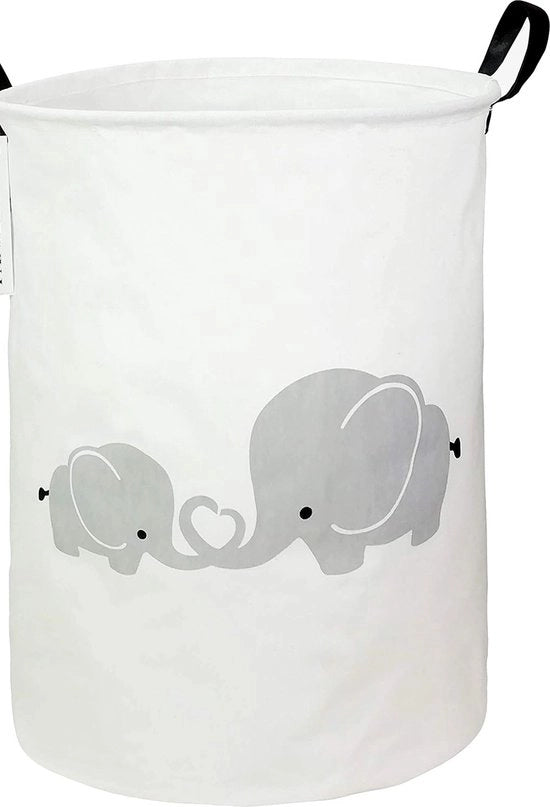 Casella per bambino, tessuto, pieghevole, grandi contenitori per giocattoli per bambini, camera da letto, casa, contenitore di regalo (Grigio Elefante)