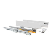 Emuca Cassetto esterno Concept 30 kg altezza 138 mm, 450, Verniciato bianco, Acciaio, 1 u.