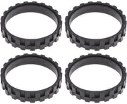 Pattini Antiscivolo per Robot Aspirapolvere - 4 Pezzi - Compatibili con IROBOT ROOMBA 500/600/700/800/900 - Gomma - Diametro 70mm - Montaggio Facile - Ruote per Robot