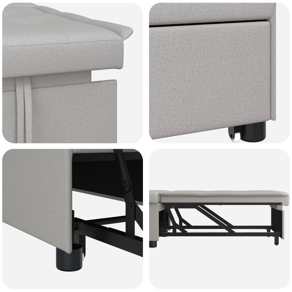 Divano Letto Estraibile Grigio 194 x 50 x 82 cm 42008591