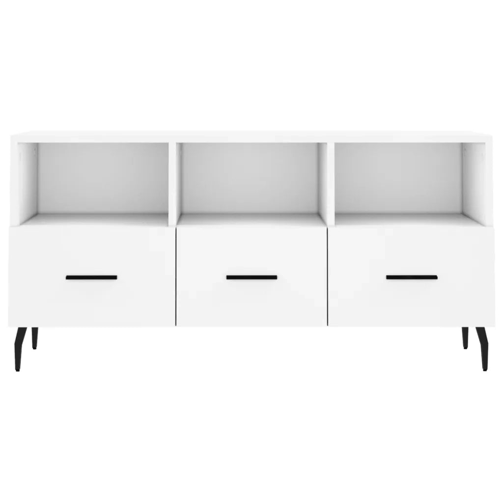 Mobile Porta TV Bianco 102x36x50 cm in Legno Multistrato 829052