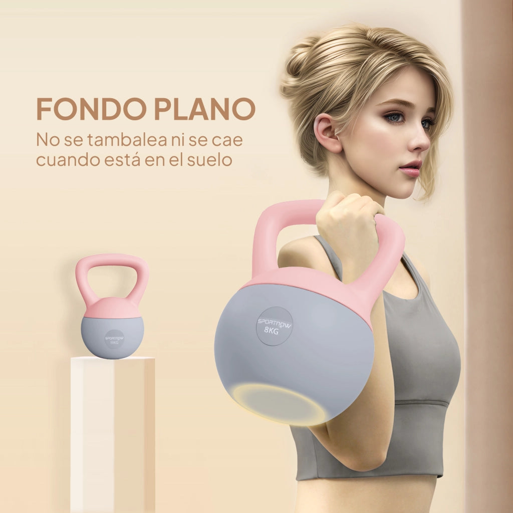 Kettlebell 8 kg ¨C zephmum ¨C rosa 19x19x28 cm