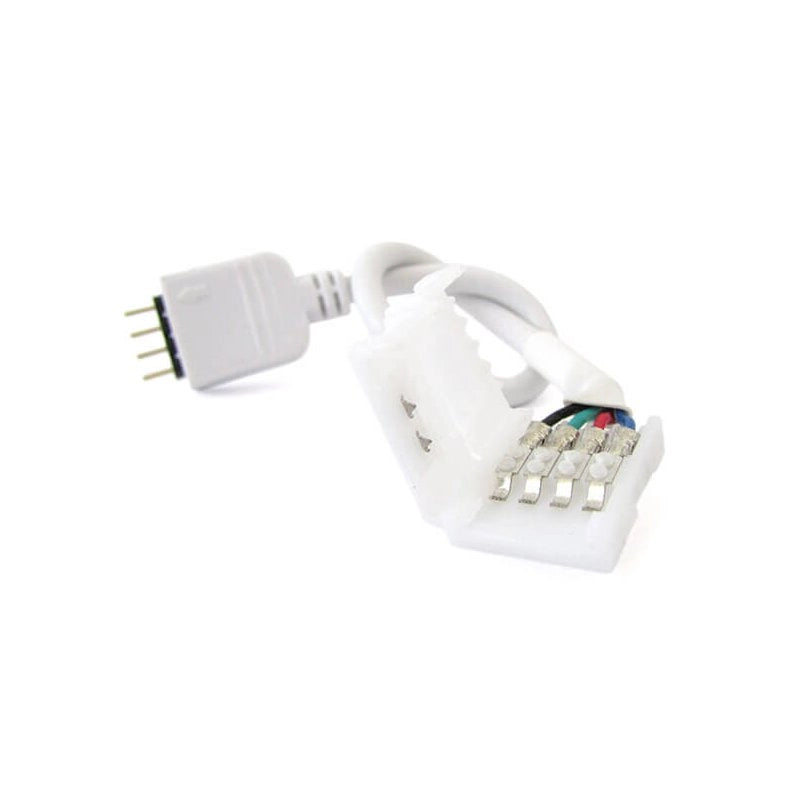 2 PZ Connettori Maschio 4 Pin Morsetto 10mm RGB per Chiusura Striscia Bobina LED