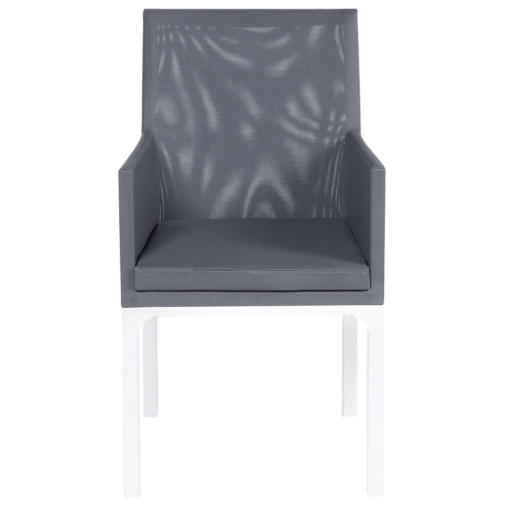 Set da pranzo da giardino Piano in vetro grigio 202 x 90 cm Struttura in alluminio a 6 posti con imbottiture per cuscino del sedile