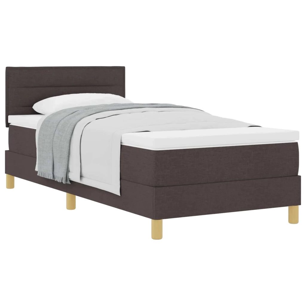 Letto a molle con cuscino Marrone Scuro 80 x 200 cm Tessuto 3338800