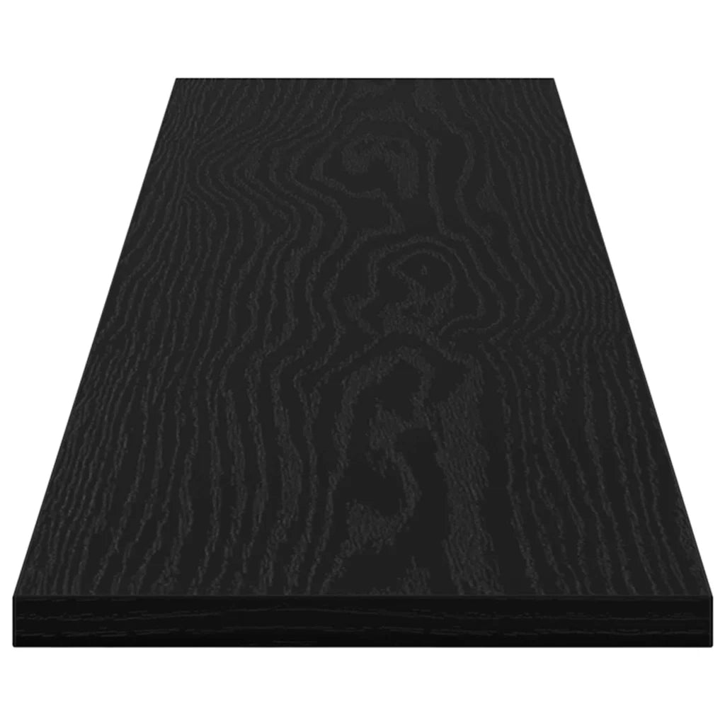 vidaXL Scaffale 4 pcs Nero 100 x 20 x 1.5 cm Legno multistrato