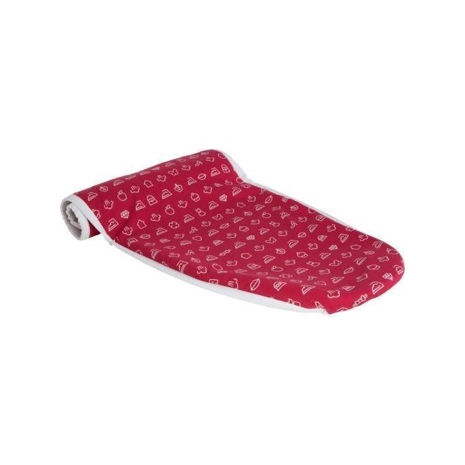 Lelit PA702 - Telo copriasse da stiro in cotone e feltro, 123×40 cm, con elastico, compatibile con assi Lelit PA013-PA113-PA63-PA64-PA163, colore rosso-Bianco