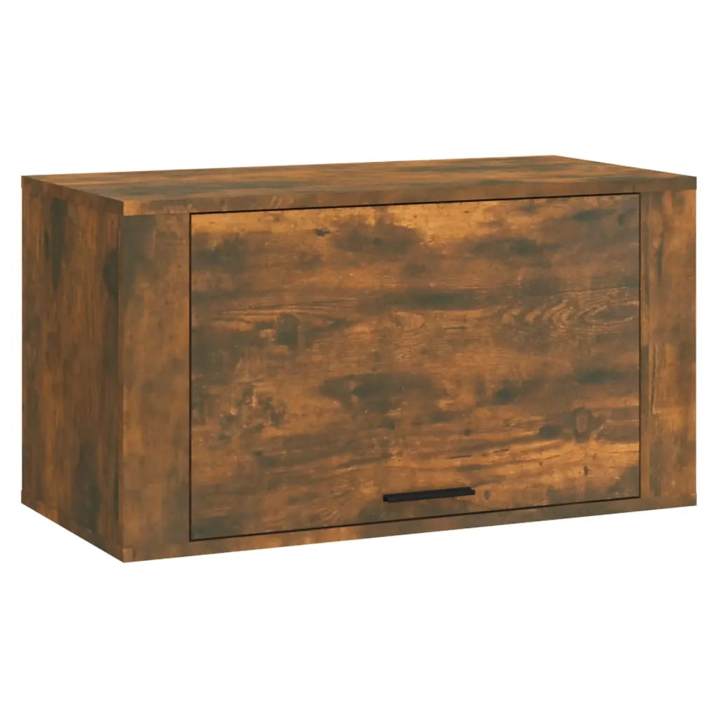 Scarpiera a Muro Rovere Fumo 70x35x38 cm Legno Massello Pino 821017