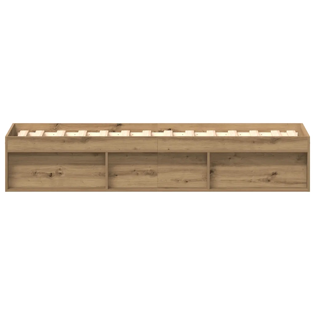 vidaXL Giroletto senza Materasso Rovere Artigianale 100x200cm