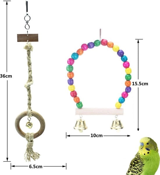 Giocattoli per Uccelli, 3 Pezzi Scivolo per Pappagallo Giocattolo per Pappagallo Piattaforma Verticale per Pappagalli di Medie e Piccole Dimensioni