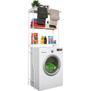 Lavabox Slim Large Mobile copriLavatrice in Metallo Effetto Salvaspazio H167×L60×P24 cm Bianco – Ideale per Bagno, Balcone