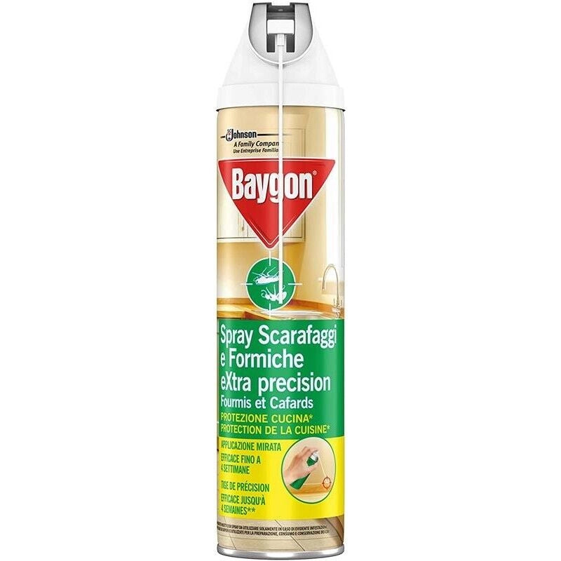 SET 2 CONFEZIONI BAYGON INSETTICIDA SCARAFAGGI E FORMICHE SPRAY 400 ML CIASCUNA