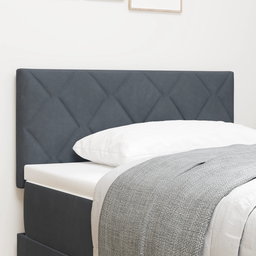 Testiera  Design Blocchi Diamante Grigio Scuro 90 cm in Velluto