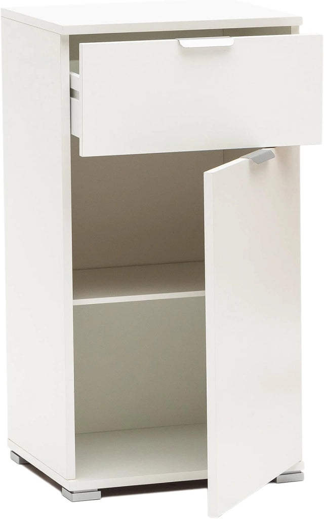 MeMi Me311BIA Comodino, Legno, Bianco, 38x45x85 cm