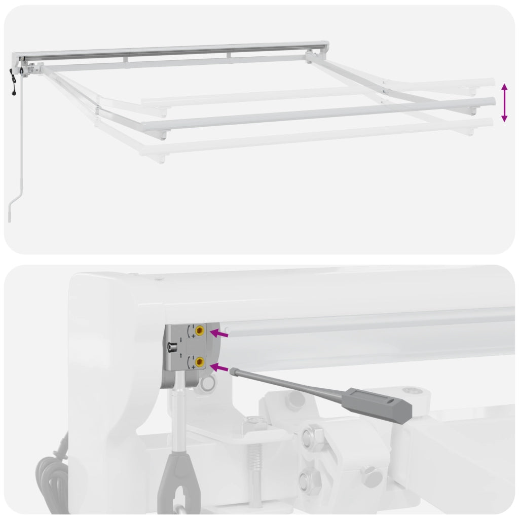Struttura della Tenda Semi-Cassette Elettrica Retrattile in Metallo