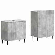 Set di Armadi da Bagno da 2 Pezzi ZWOLLE Grigio Cemento 3417597