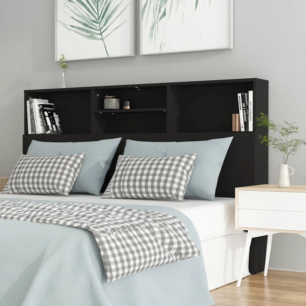 Testiera | Testata con Contenitore Nero 160x19x103,5 cm