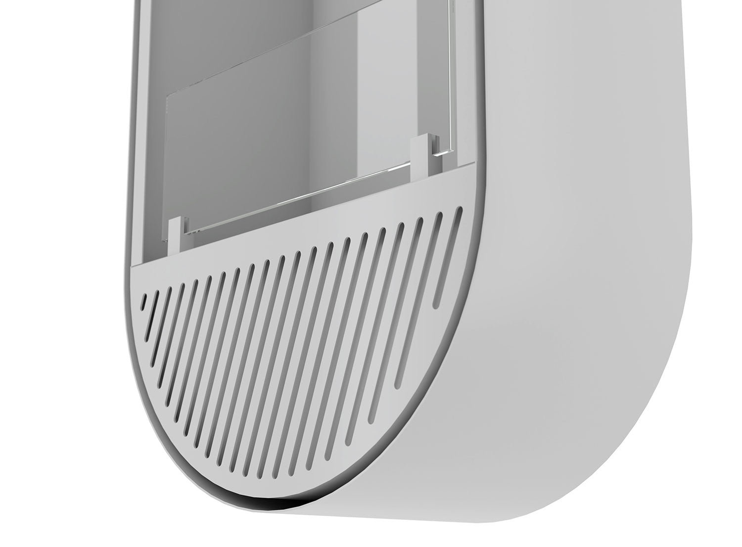 Camino a Bioetanolo da Parete 50x25x130 cm Incyrcle Slim Vert Bianco