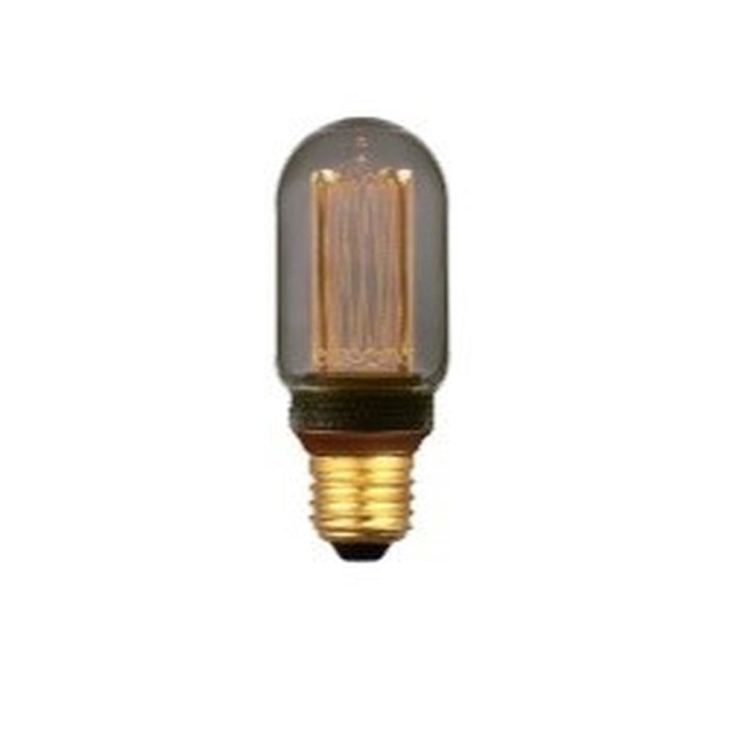 Lampadina decorativa tubolare smoke 4x11 cm filamento LED E27 nera