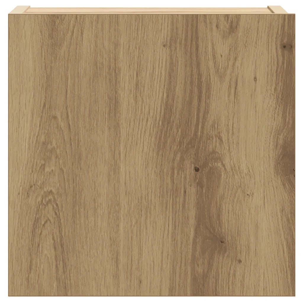 Set Mobile TV 8 pz Montato a Parete Rovere in Legno Multistrato 3329012