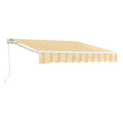 Tenda da Sole a Muro Bitonto con Bracci Estensibili e Manovella 300 x 250 cm (LxP) Giallo/Bianco [en.casa]
