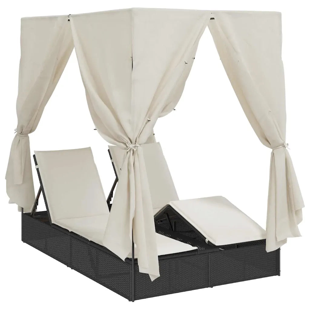 Lettino da sole doppio Bianco caldo 205 x 129 x 200 cm 3376127