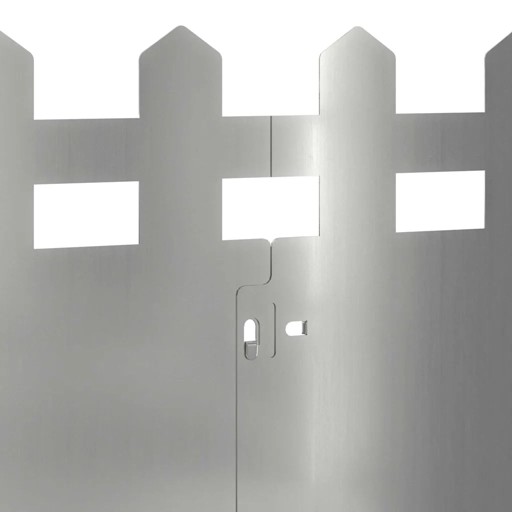 Bordure per prato 30 pz Argento 103 x 0,05 x 22 cm CFW6935491