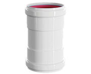 MANICOTTO ALLUMINIO ESTRUSO BIANCO 13CM ø60   PUCCI SRL