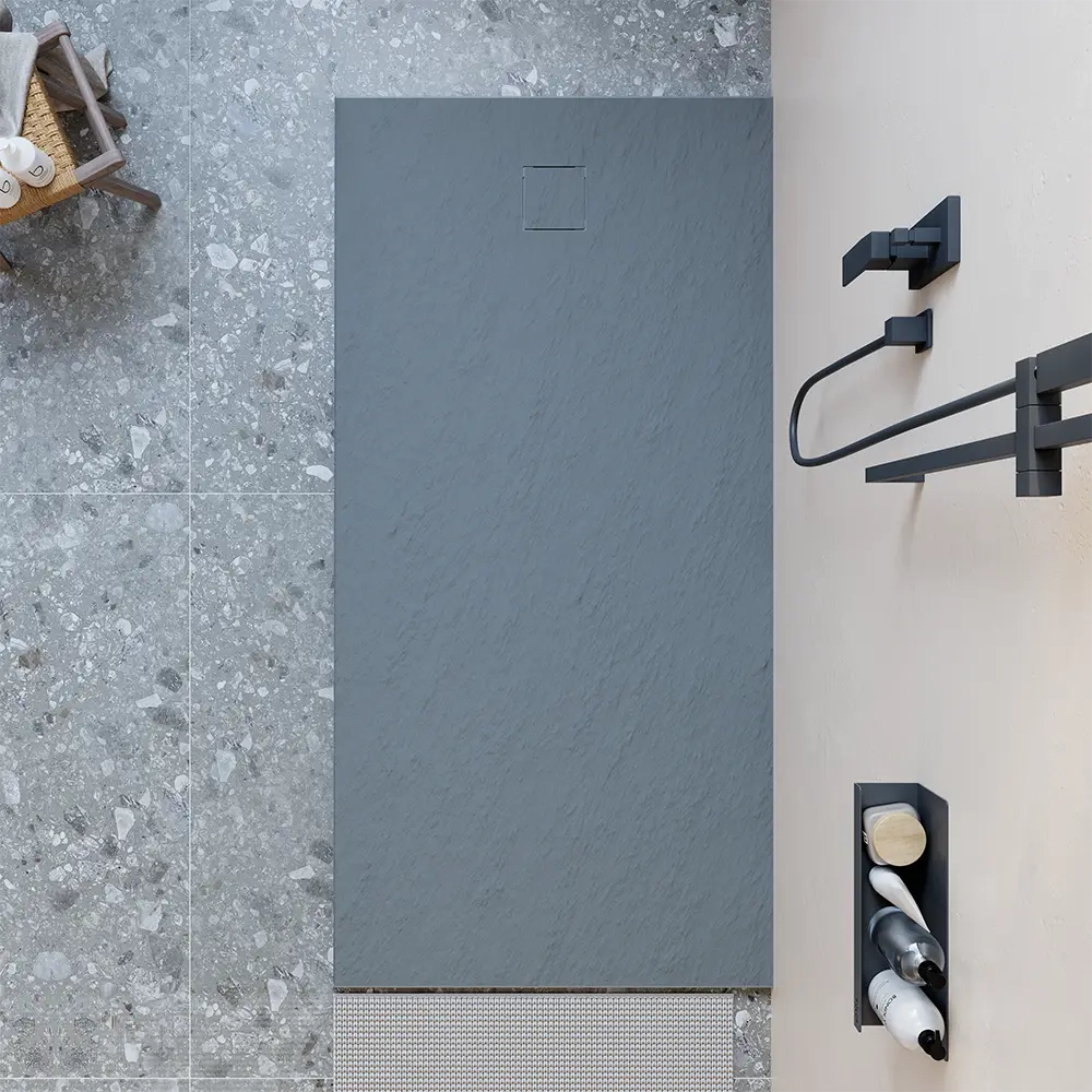 Piatto doccia 90x180 cm colore grigio effetto pietra | Samos