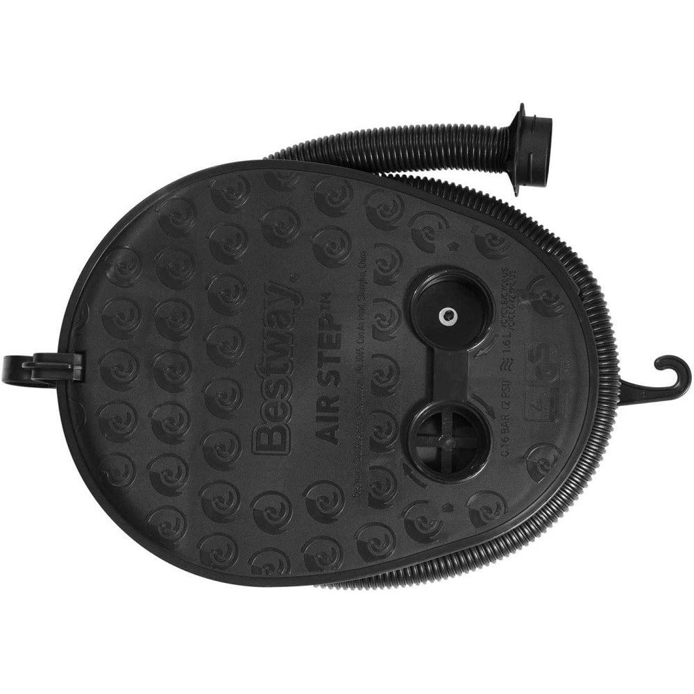 Trade Shop - Pompa A Piede 29x22 Cm Volume 1.600 Cc Gonfia/sgonfia 3 Adattatori Valvola 62005 -