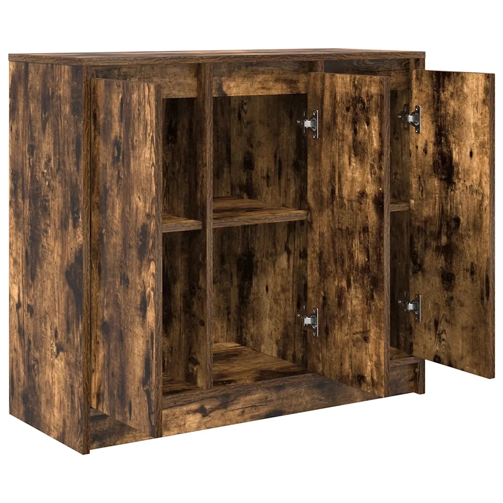 Credenza Rovere Fumo 85x34x76 cm in Legno Multistrato