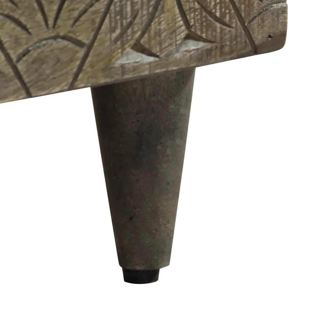 Tavolino da Salotto Grigio Chiaro 80x50x40 cm Legno di Mango