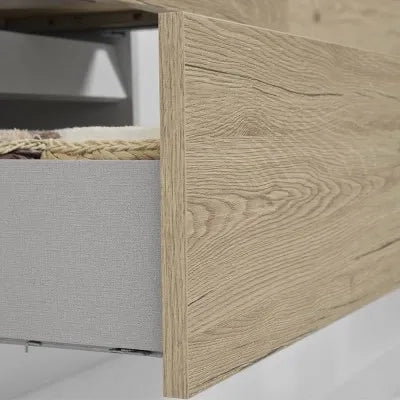 Mobile bagno sospeso 60 cm Duble rovere africa con lavabo e specchio