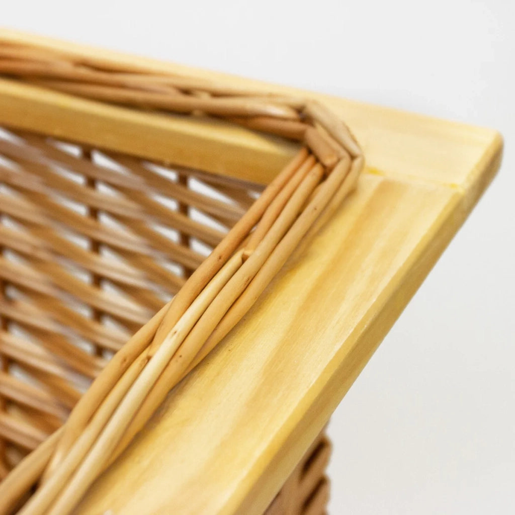 Cestelli Estraibili in Vimini per Cucina Cassetti Organizzazione Credenza Cesto in Vimini con Telaio e Binari in Legno di Faggio per Dispensa da 50cm Organizza Unità 50 cm con Viti GRATIS - 1 Cesto