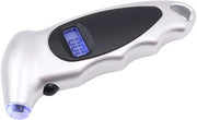 Misuratore di pressione pneumatica digitale, 150PSI 4 Impostazioni per Auto, Camion e Biciclette, LCD con illuminazione e Manopola antiscivolo - Argento
