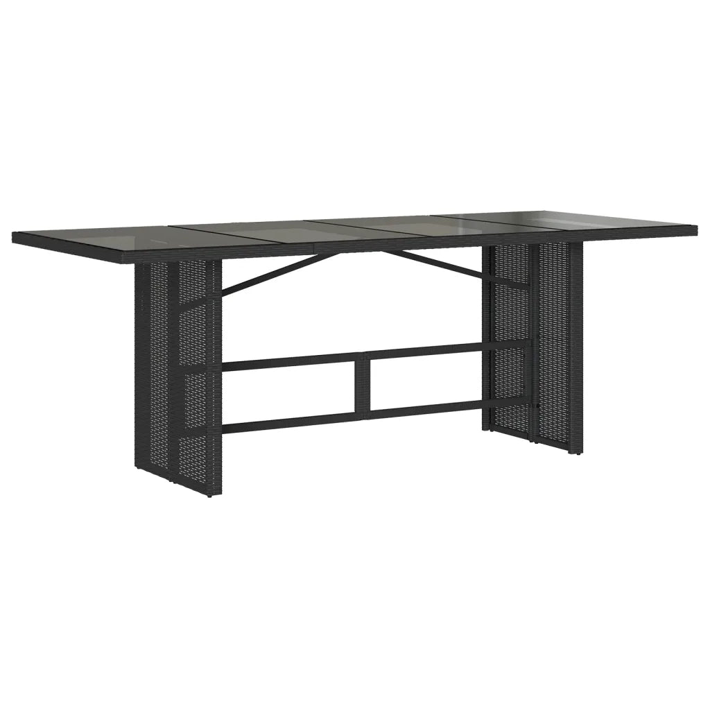 Set da Pranzo da Giardino 9 pz con Cuscini Nero in Polyrattan 3212252