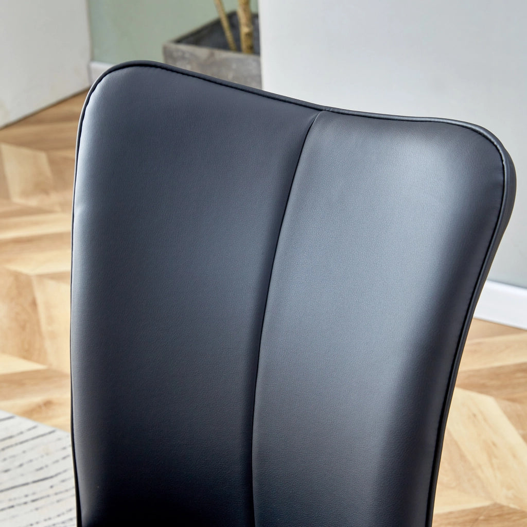 Tavolo da pranzo rettangolare con vano contenitore, 4 sedie in pu e gambe in metallo per sala da pranzo, 160 cm