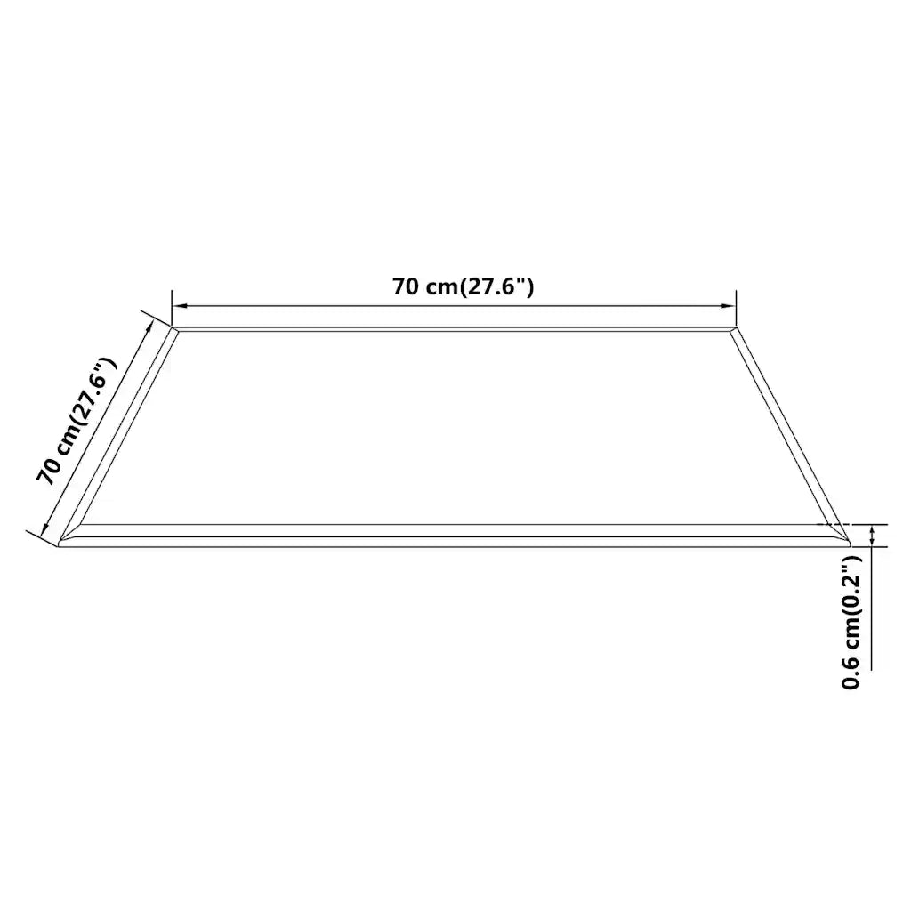 Piano Tavolo in Vetro Temperato Quadrato 700x700 mm cod mxl 72044