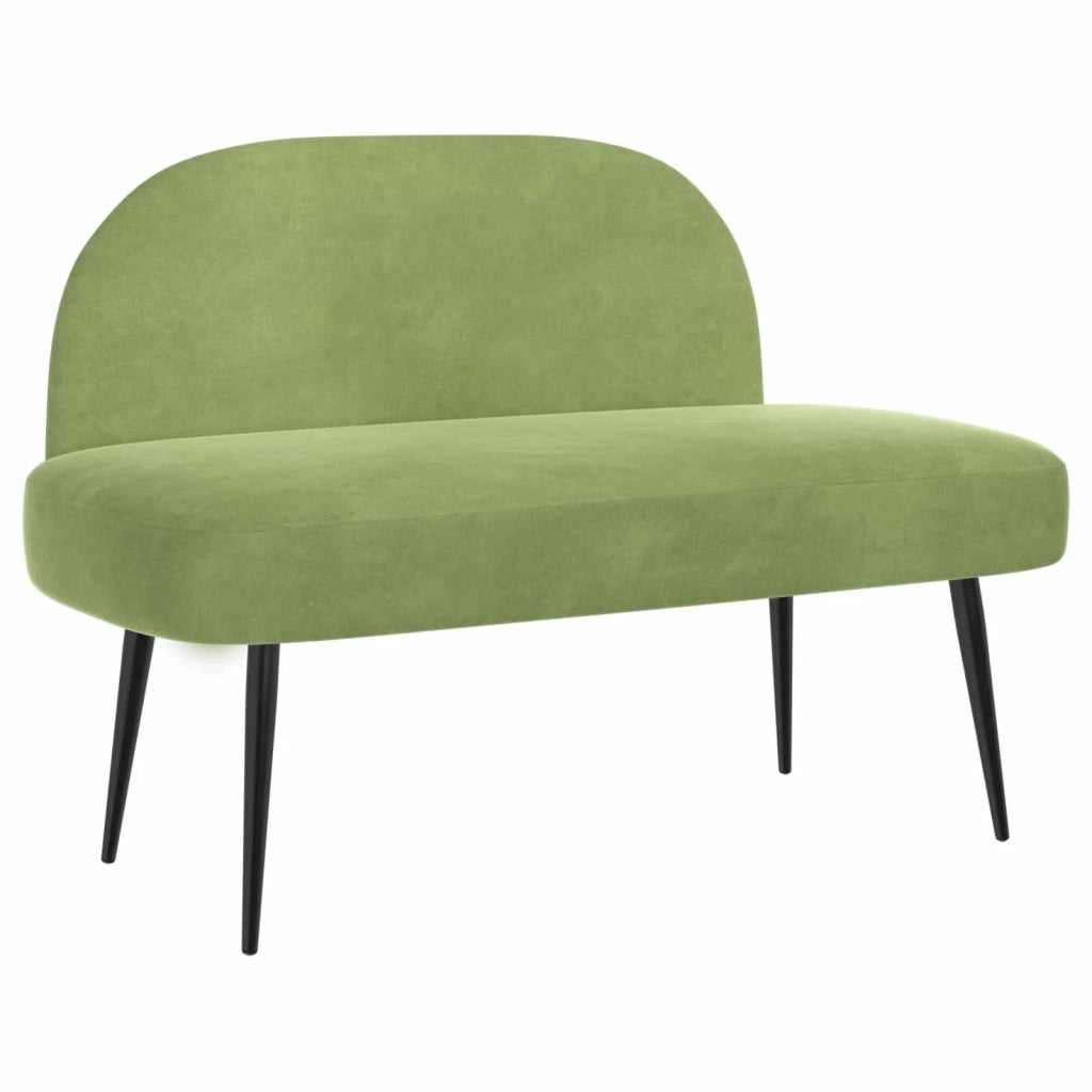 Panchina imbottita con schienale Verde chiaro 110 x 60 x 76 cm