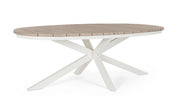 Tavolo Ovale da Giardino 218x115x75h cm in Alluminio e Polywood Zelmar Timber e Vapor