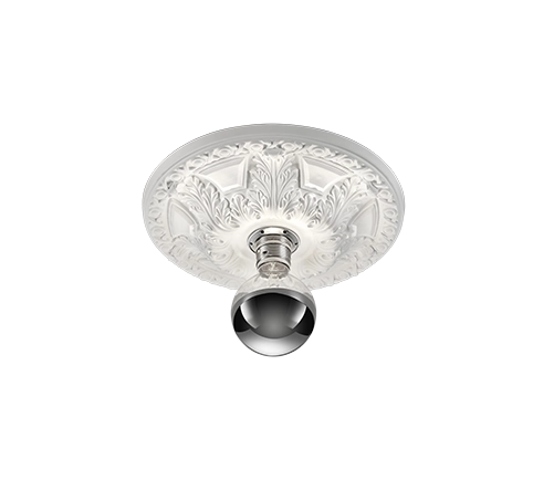 Plafoniera Interno Soffitto Rosone in Gesso a Rilievo 30 cm Lilly GD Trio