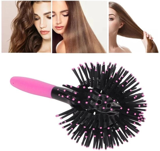 Spazzola per capelli a forma di palla antistatico - per capelli umidi e asciutti - spazzola per styling portatile - resistente a elevate temperature - protezione capelli