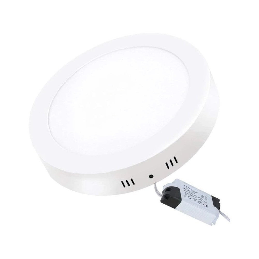 Trade Shop - Plafoniera Faretto Pannello Soffitto Led Luce Freddo 12w Quadrato Tondo - -bianco Freddo  Tondo    -