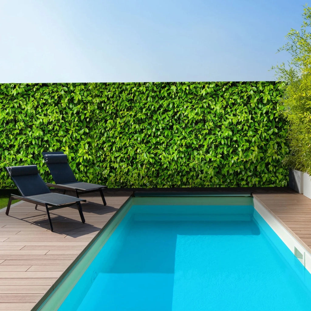 IDMarket - Rete ombreggiante 1,8x10m, telo rotolo per recinzione giardino 160g/m², stampa fogliame