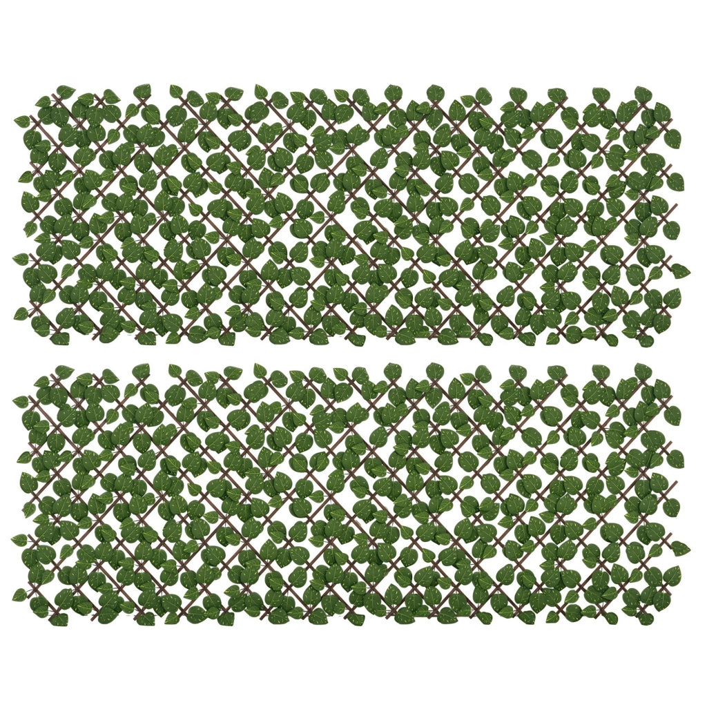 Recinzione Artificiale a Griglia Estensibile ¨C zephmum ¨C Verde 2x1 m