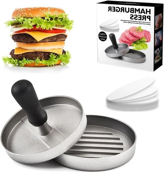 Hamburgerpers con carta da forno - ideale per BBQ - 100 fogli