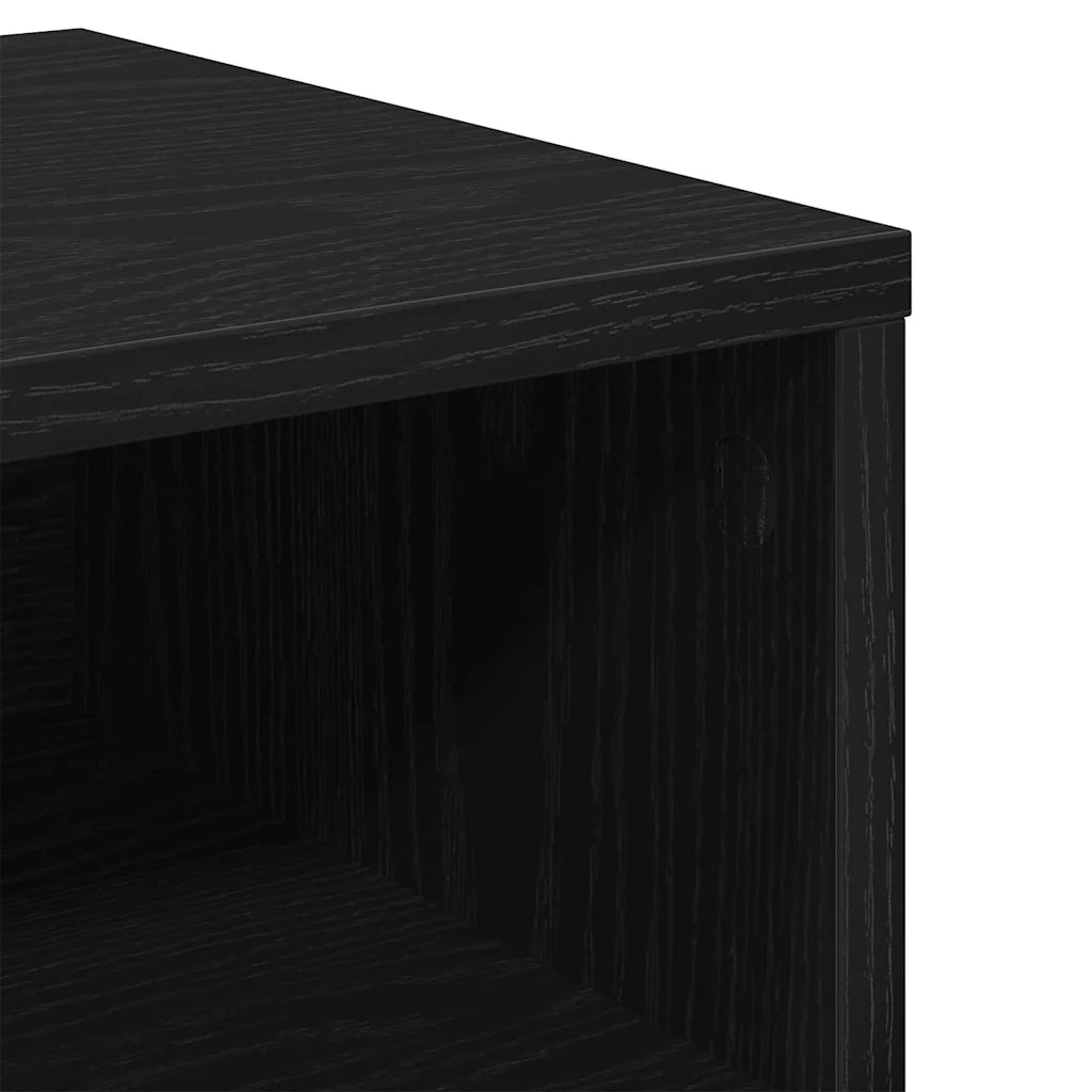 Comodino | Armadio da Notte | Mobiletto da notte Rovere nero 40 x 40 x 30 cm Legno multistrato