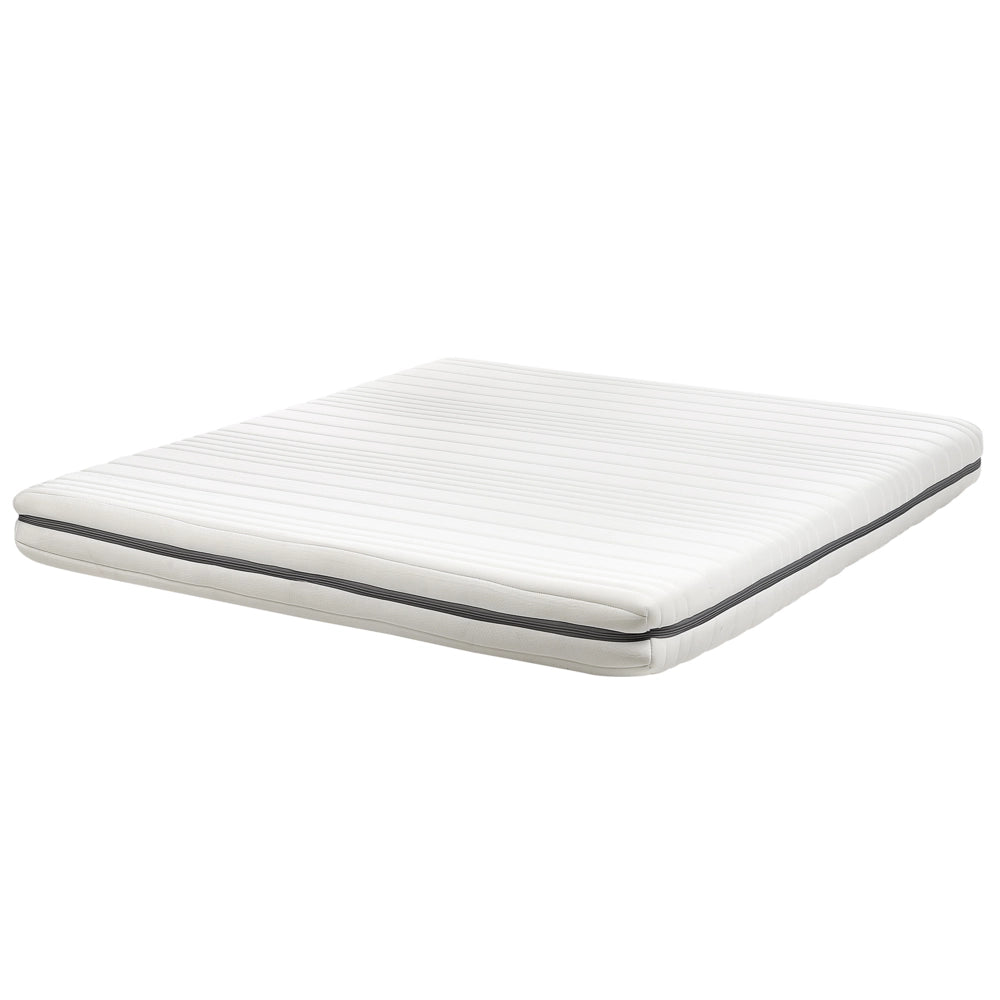 Materasso in schiuma bianco 180 x 200 cm Tessuto poliestere sfoderabile con cerniera EU Misura singola Medium Firm H2